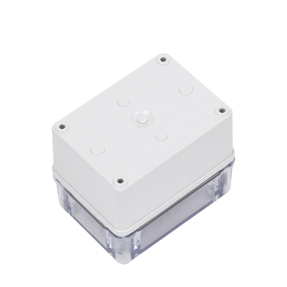 Boxco S-Series 3.15 x 4.33 x 2.76 Inches(80 x 110 x 70mm) Plastic Enclosure, IP67, IK08, PC, Transparent Cover, Screw Type - PHOTO 1