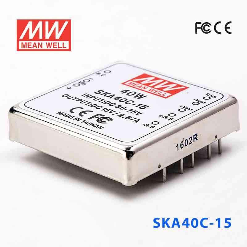 Mean Well SKA40C-15 DC-DC Converter - 35W - 36~75V in 15V out 2.67A