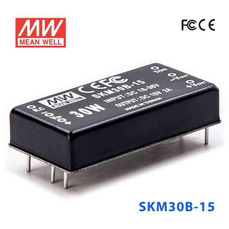 Mean Well SKM30B-15 DC-DC Converter - 30W - 18~36V in 15V out 2A