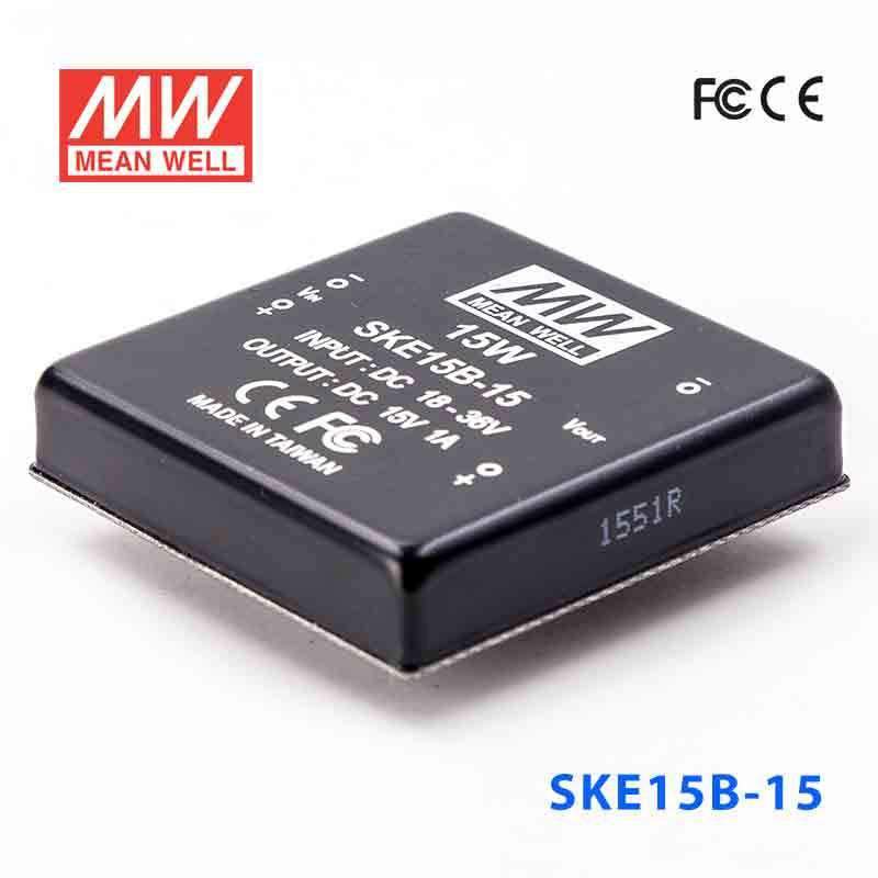 Mean Well SKE15B-15 DC-DC Converter - 15W - 18~36V in 15V out 1A