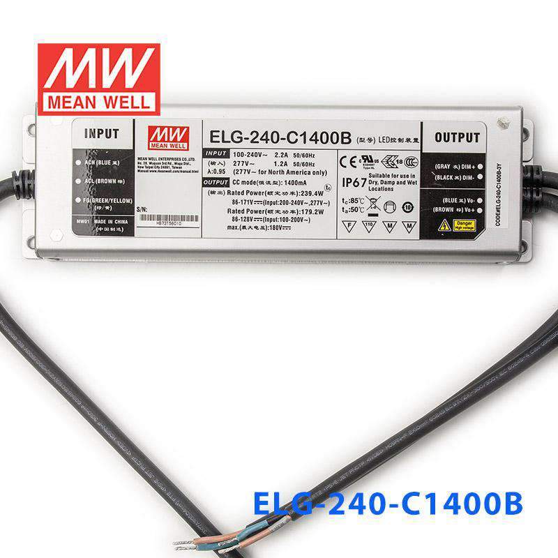 Mean Well ELG-240-C1400B Power Supply 240W 1400mA - Dimmable - PHOTO 2
