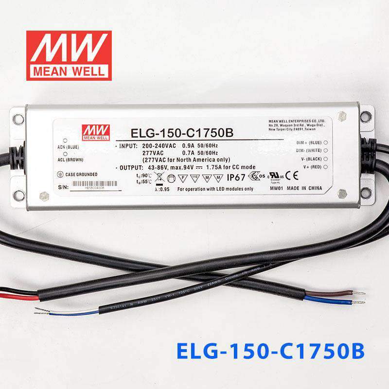 Mean Well ELG-150-C1750B Power Supply 150W 1750mA - Dimmable - PHOTO 2