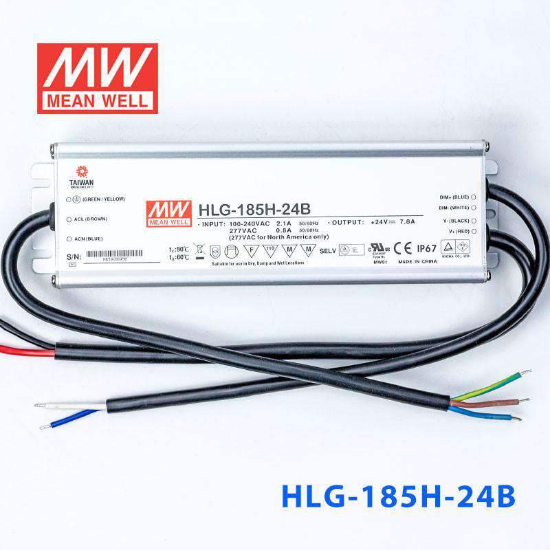 Mean Well HLG-185H-24B Power Supply 185W 24V- Dimmable - PHOTO 2