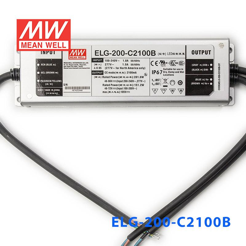 Mean Well ELG-200-C2100B Power Supply 200W 2100mA - Dimmable - PHOTO 2