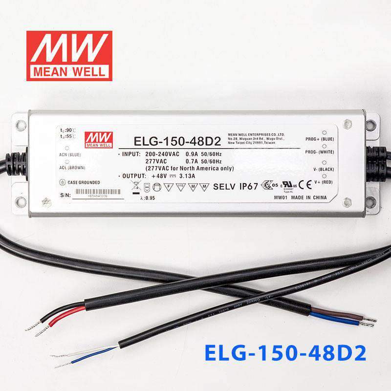 Mean Well ELG-150-48D2 AC-DC Single output LED Driver Mix Mode (CV+CC) with PFC - PHOTO 2