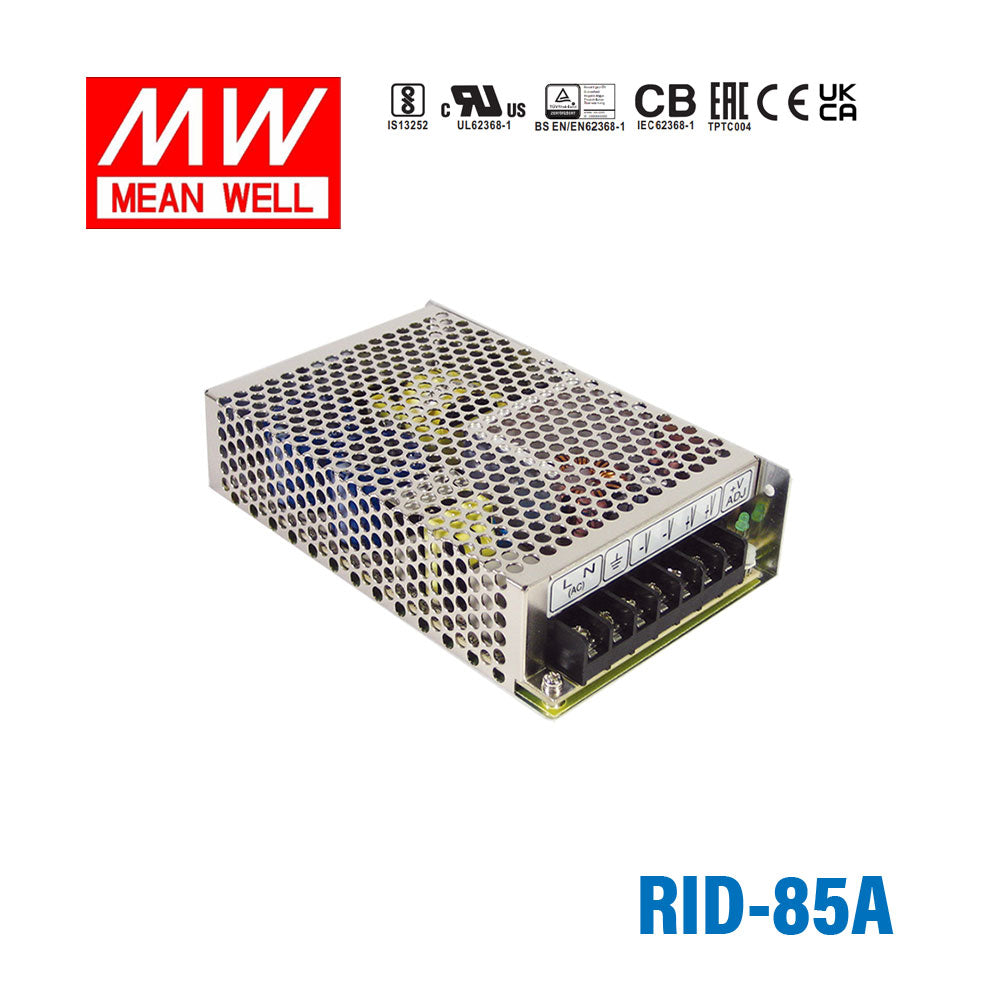 Mean Well RID-85A AC-DC Dual output enclosed power supply 85W 4A