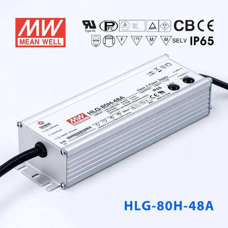 Mean Well HLG-80H-48A Power Supply 80W 48V - Adjustable