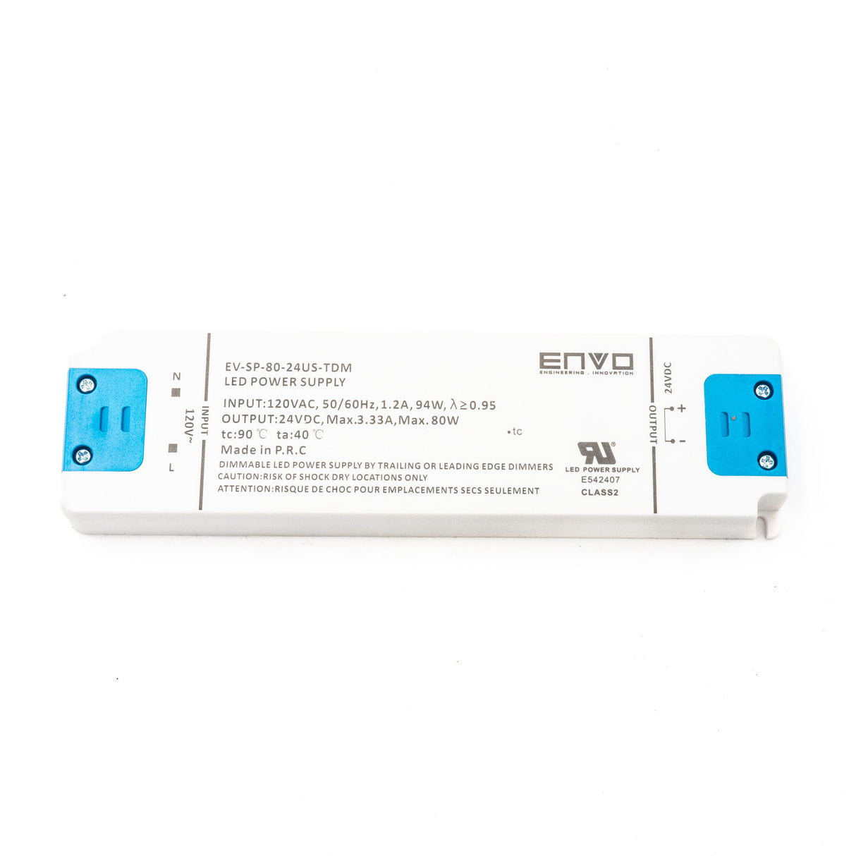 ENVO EV-SP-80-24US-TDM Triac Dimmable LED Driver 80W 24V - PHOTO 1