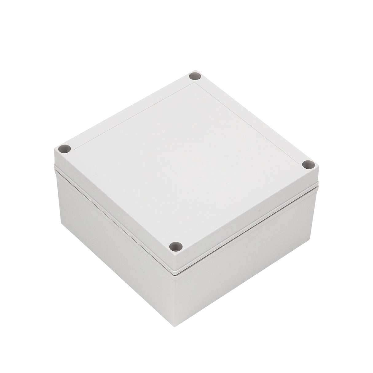 Boxco M-Series 7.09 x 7.09 x 3.94 Inches(180 x 180 x 100mm) Plastic Enclosure, IP67, IK08, PC, Grey Cover, Screw Type - PHOTO 1