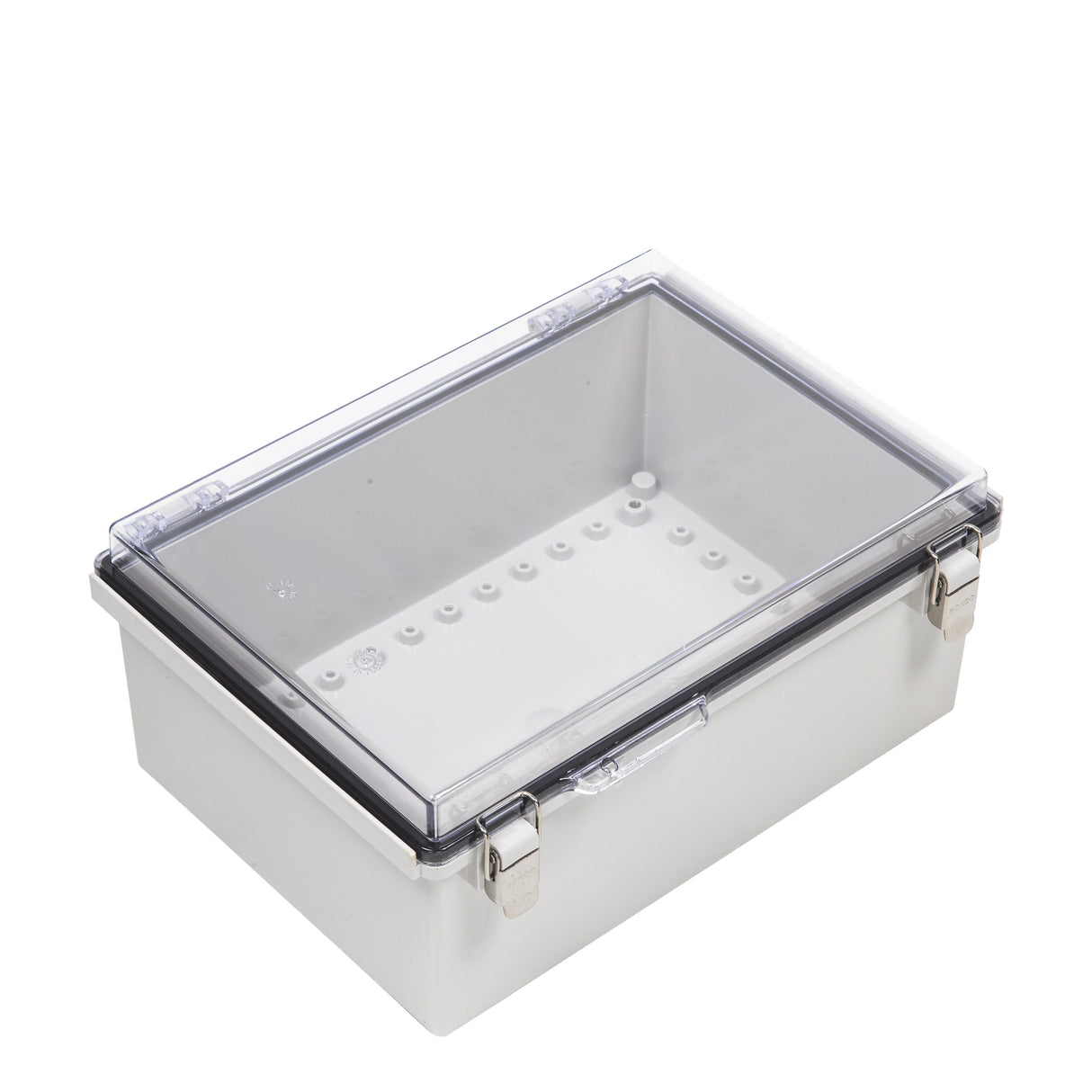 Boxco P-Series 9.84 x 13.78 x 5.91 Inches(250 x 350 x 150mm) Plastic Enclosure, IP67, IK08, ABS, Transparent Cover, Molded Hinge and Latch Type - PHOTO 2