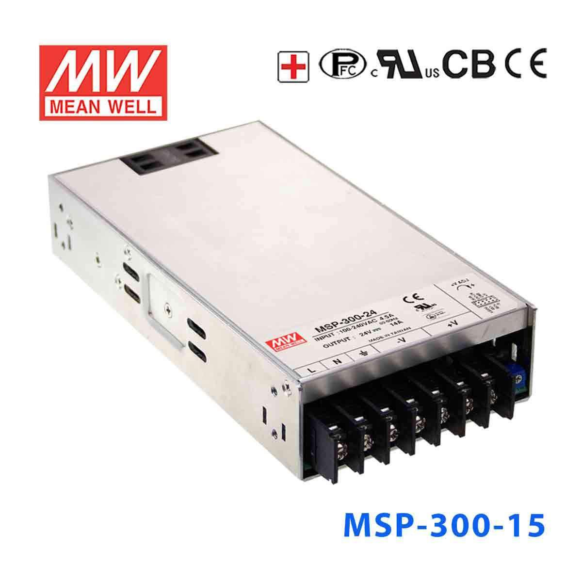 Mean Well MSP-300-15 Power Supply 330W 15V 22A