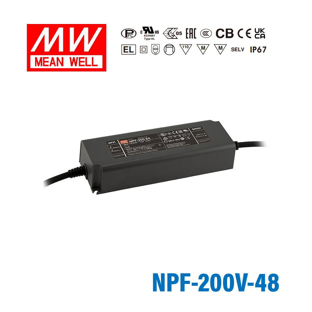 Mean Well NPF-200V-48 Power Supply 200W 48V 3 in 1 Dimmable 4.17A