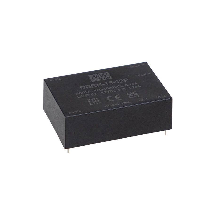 Mean Well DDRH-15-05P Ultra Wide Input DC-DC Converter, 10W 5V, PCB Mounting Type