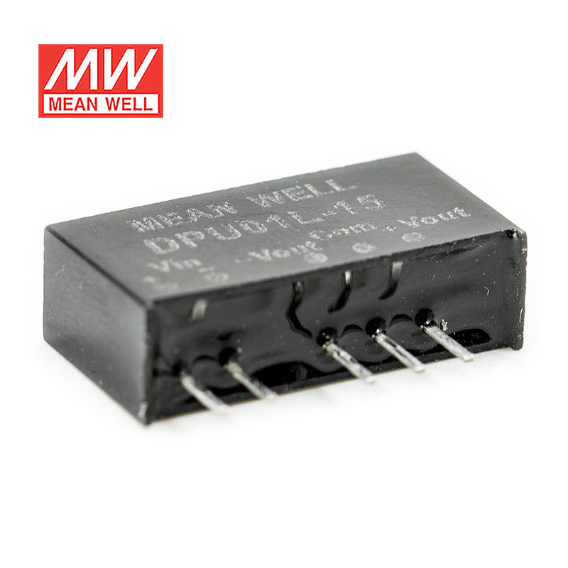 Mean Well DPU01L-15 DC-DC Converter - 1W - 4.4~5.5V in ±15V out