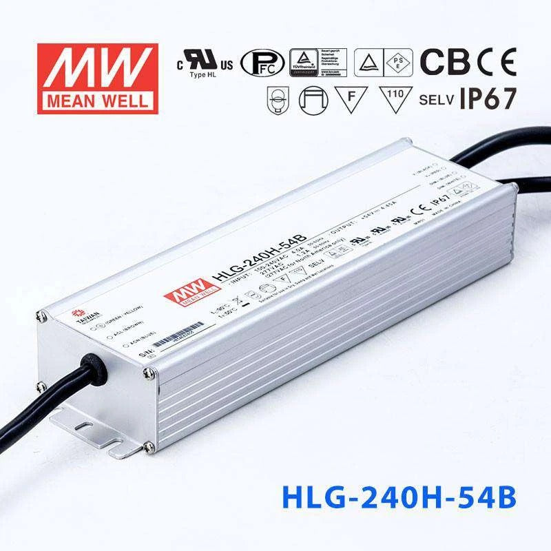 Mean Well HLG-240H-54B Power Supply 240W 54V - Dimmable 4.45A