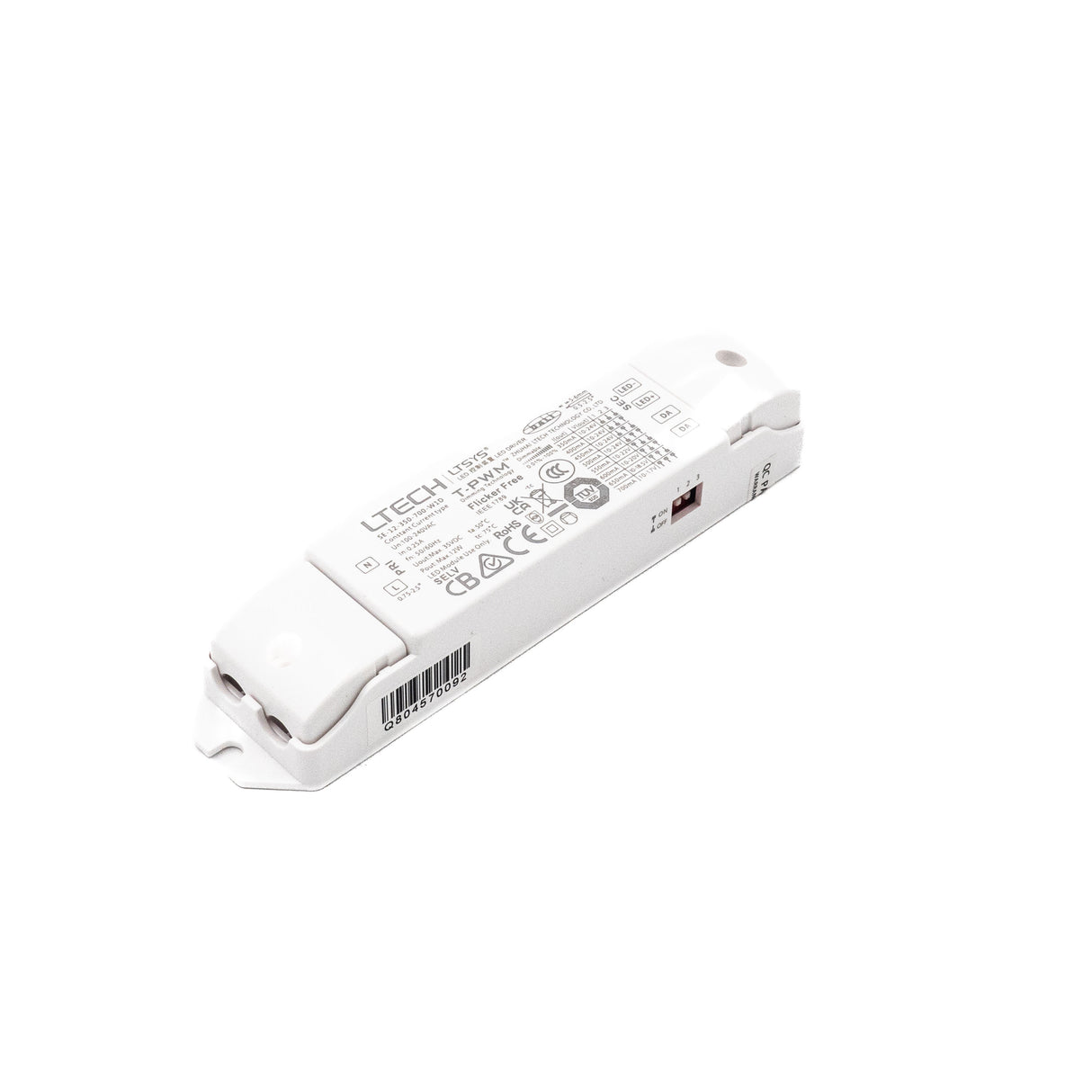 LTECH SE-12-350-700-W1D 12W 350mA ~ 700mA CC DALI2 LED Driver - Selectable Output