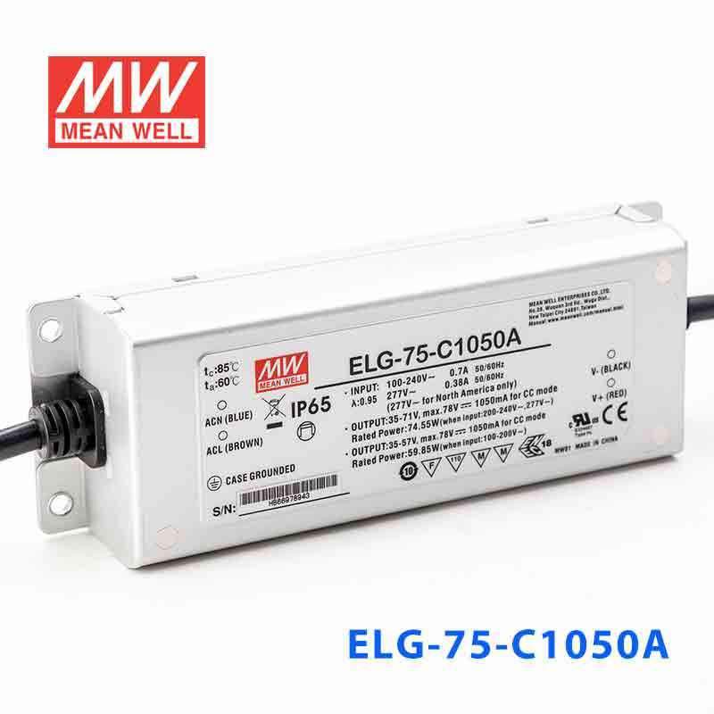 Mean Well ELG-75-C1050A Power Supply 75W 1050mA - Adjustable - PHOTO 1