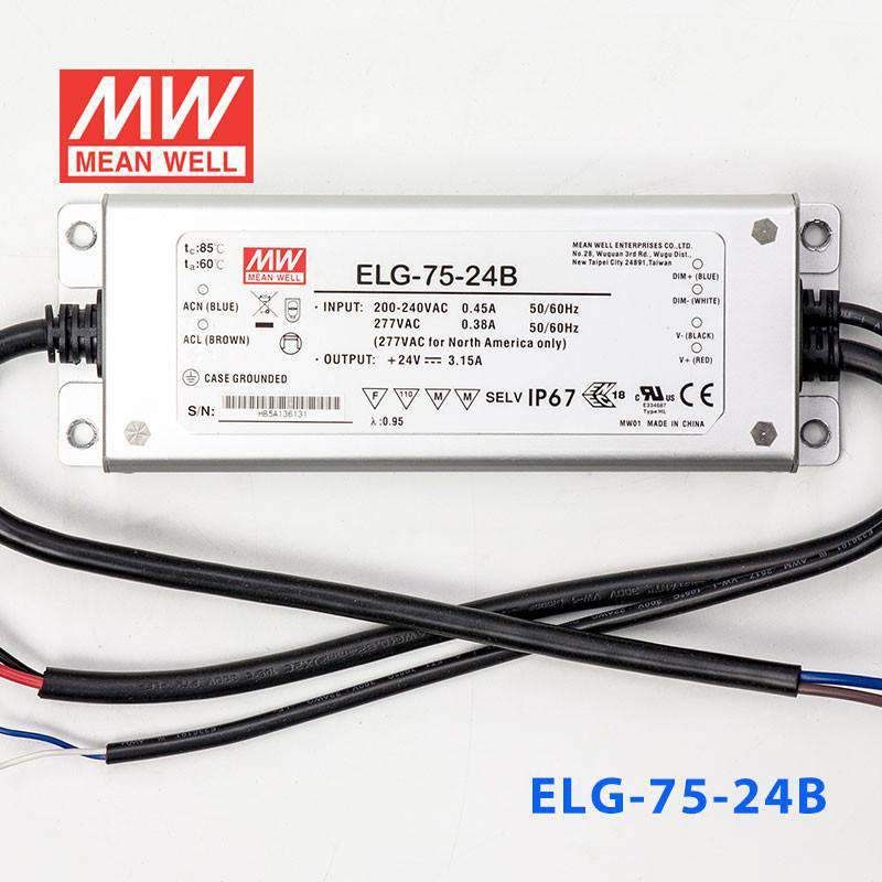 Mean Well ELG-75-24B Power Supply 75W 24V - Dimmable - PHOTO 2