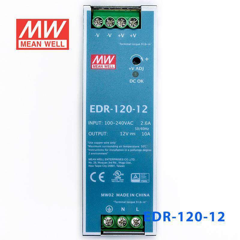 Mean Well EDR-120-12 Single Output Industrial Power Supply 120W 12V - DIN Rail - PHOTO 2