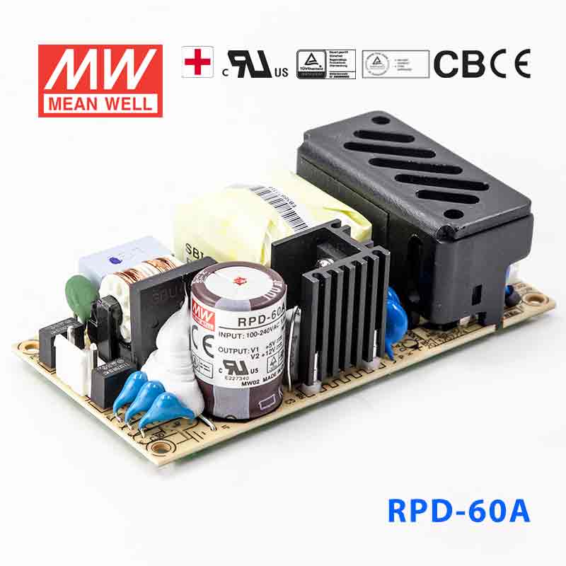 Mean Well RPD-65C Power Supply 65W 5V 12V 4.5A