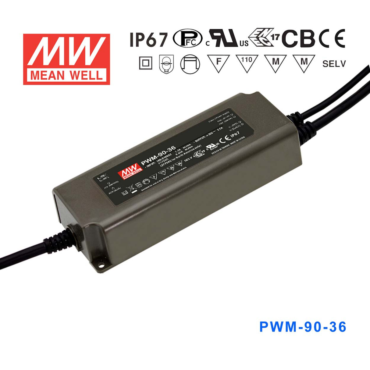 Mean Well PWM-90-36DA Power Supply 90W 36V - DALI 2.5A