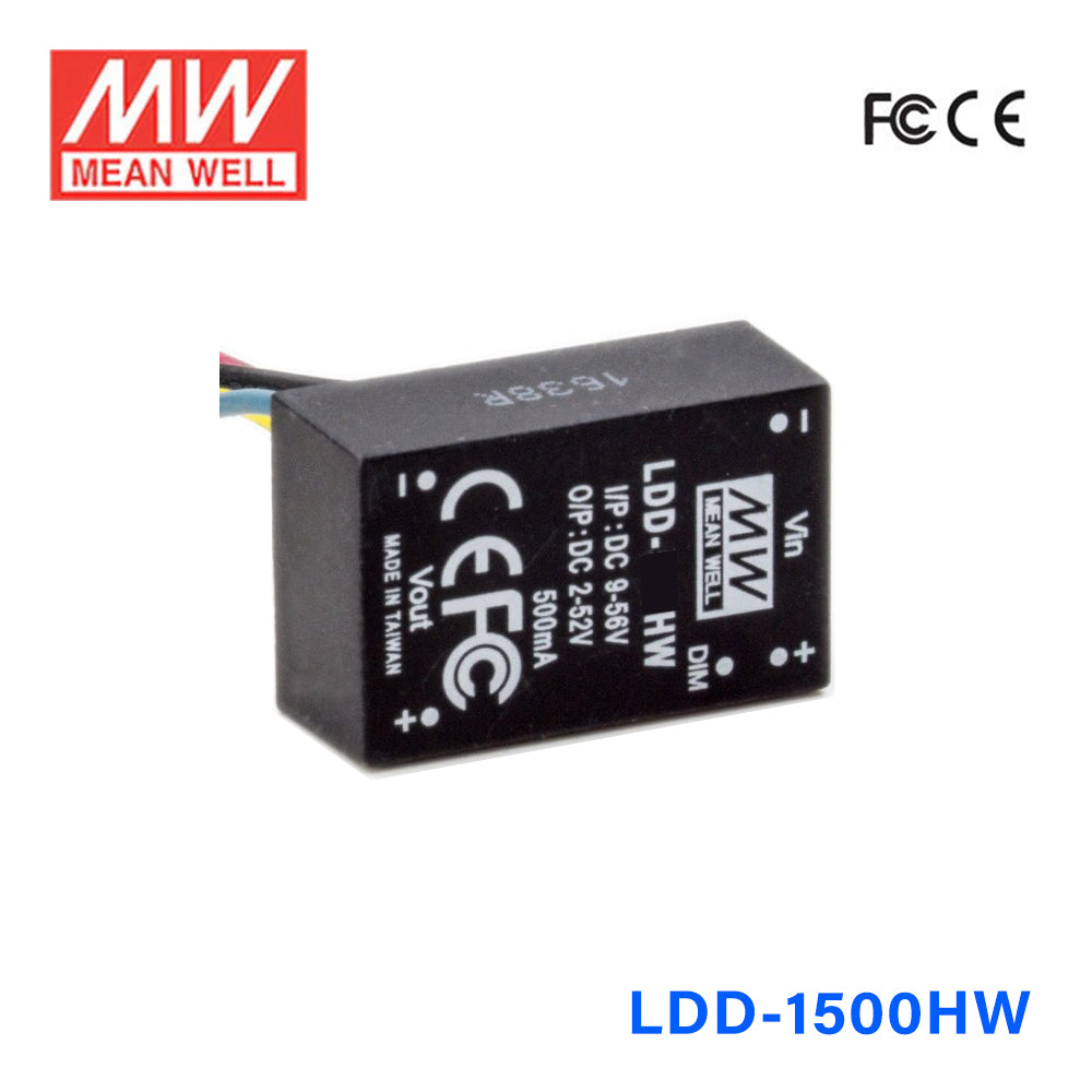 Mean Well LDD-1500HW DC/DC LED Driver CC 1500mA - Step-down