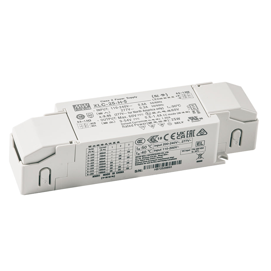 Mean Well XLC-25-24-S LED Driver 25.2W 24V with Strain-relief