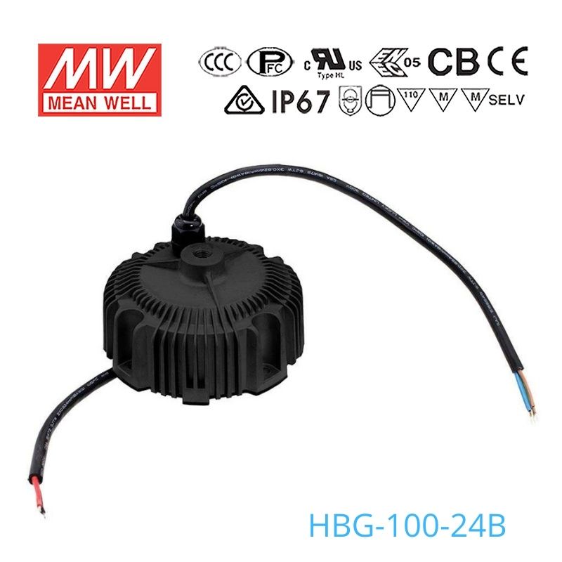 Mean Well HBG-100-24B Power Supply 100W 24V - Dimmable