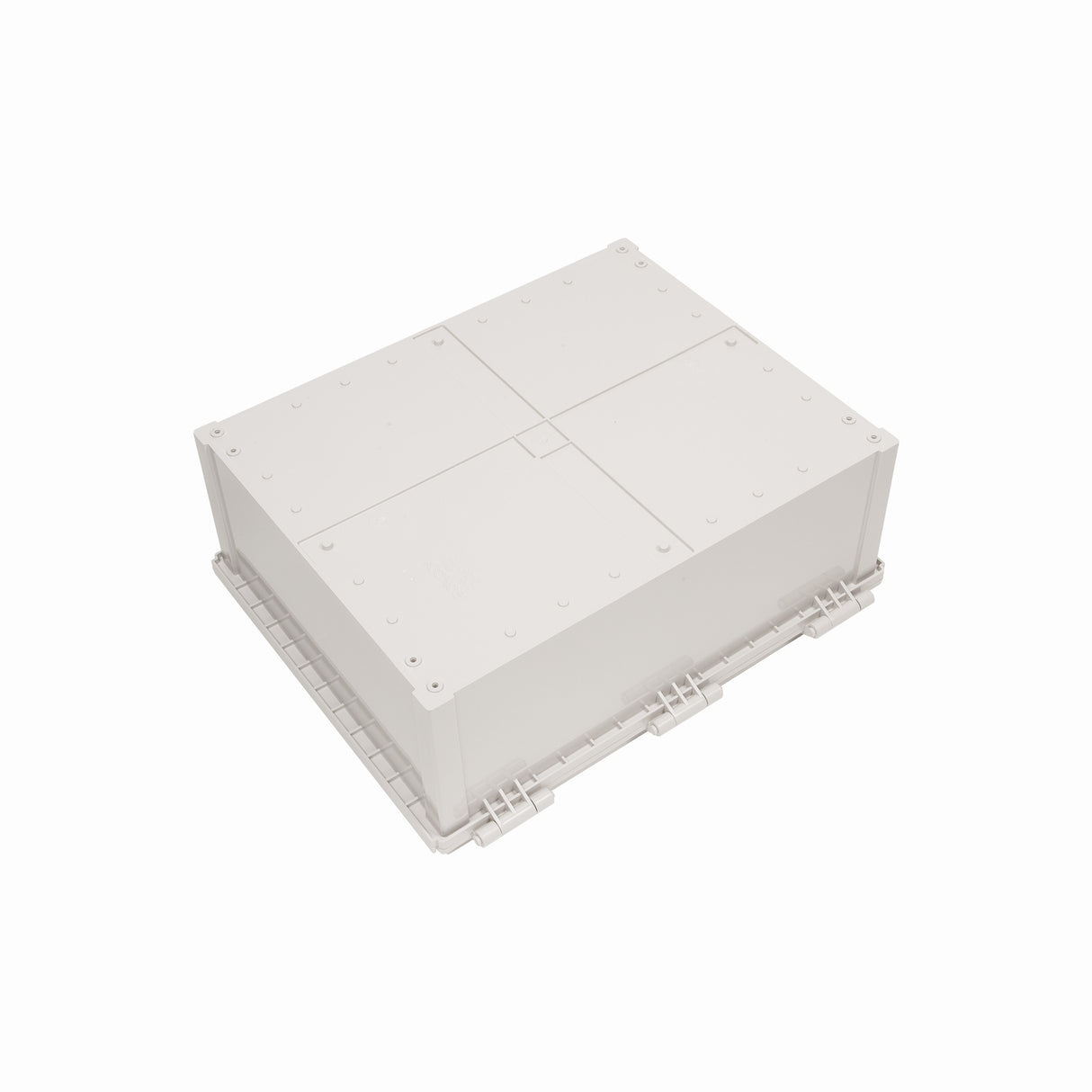 Boxco Q-Series 15.75 x 19.69 x 7.87 Inches(400 x 500 x 200mm) Plastic Enclosure, IP67, IK08, PC, Grey Cover, Plastic Hinge and Latch Type - PHOTO 2