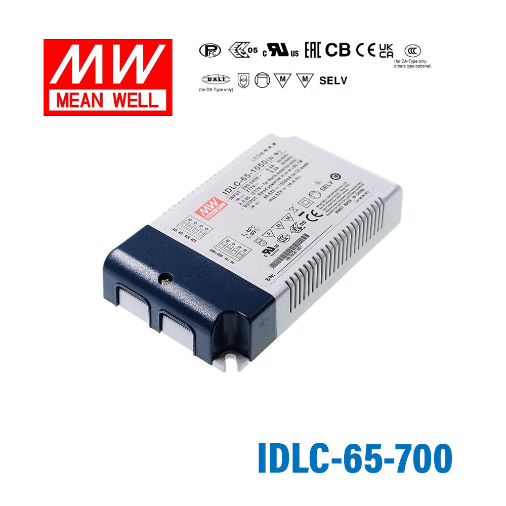 Mean Well IDLC-65-700 Power Supply 65W 700mA, Dimmable