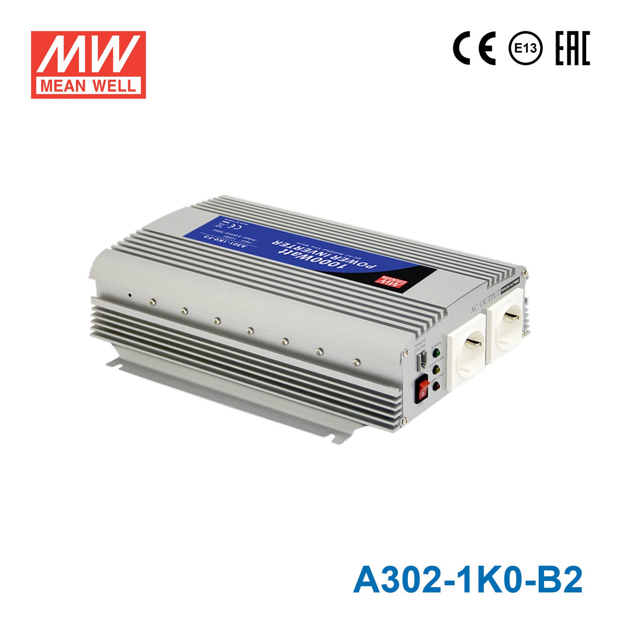 Mean Well A302-1K0-B2 Modified sine wave 1000W 110V - DC-AC Inverter
