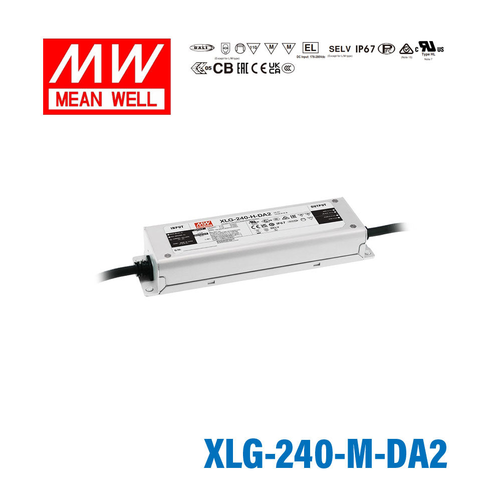 Mean Well XLG-240-M-DA2 Power Supply 239.4W 1400mA - DALI2 Dimmable