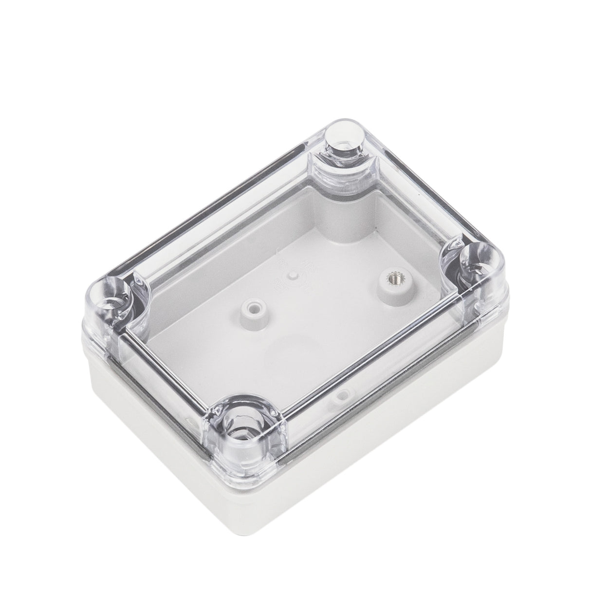 Boxco S-Series 3.15 x 4.33 x 1.77 Inches(80x110x45mm) Plastic Enclosure, IP67, IK08, PC, Transparent Cover, Screw Type - PHOTO 3