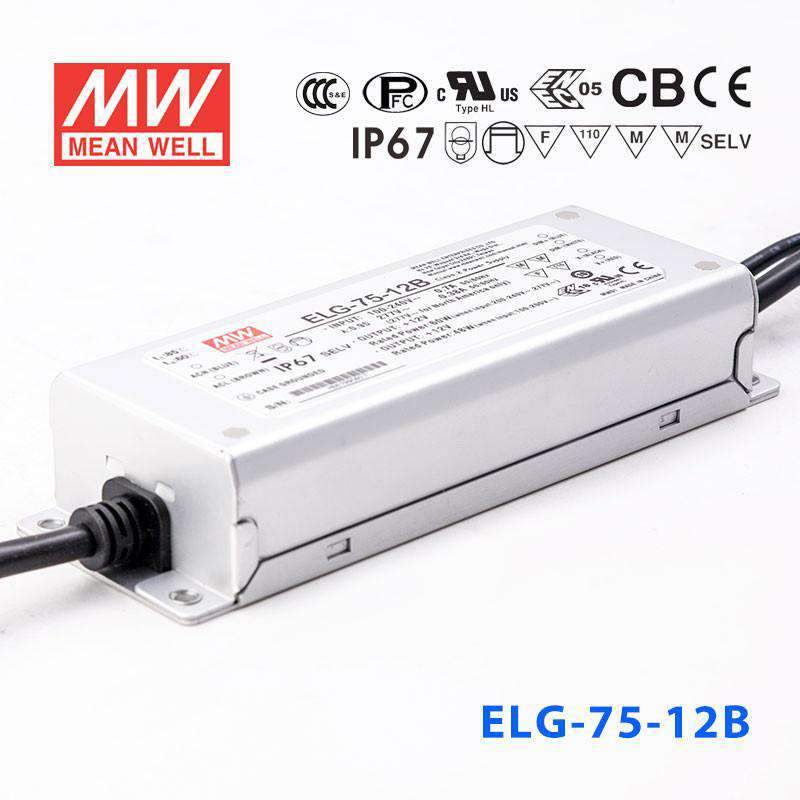 Mean Well ELG-75-12B Power Supply 60W 12V - Dimmable