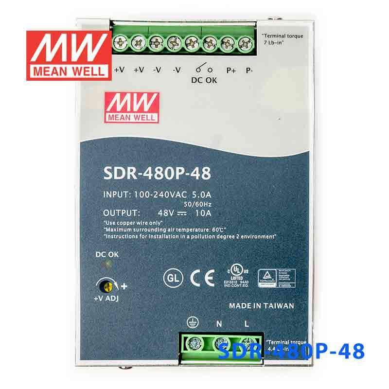 Mean Well SDR-480P-48 Single Output Industrial Power Supply 480W 48V - DIN Rail - PHOTO 2