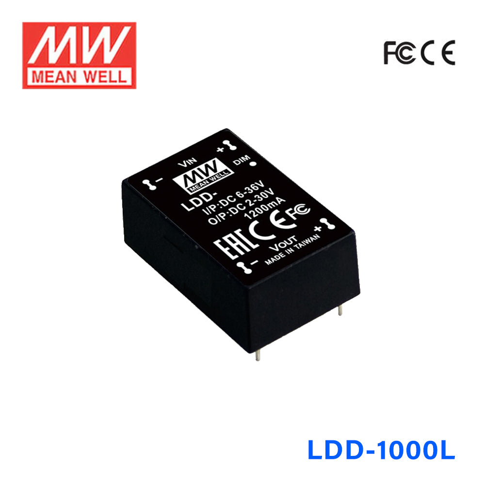 Mean Well LDD-1000L DC/DC LED Driver CC 1000mA - Step-down