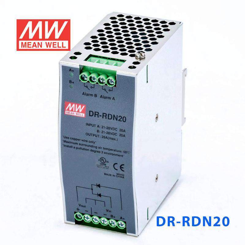 Mean Well DR-RDN20 Redundancy Module Power Supply - DIN Rail - PHOTO 1