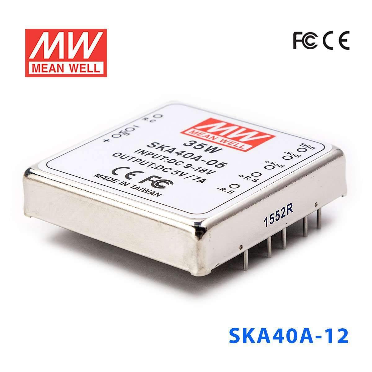 Mean Well SKA40A-12 DC-DC Converter - 35W - 9~18V in 12V out