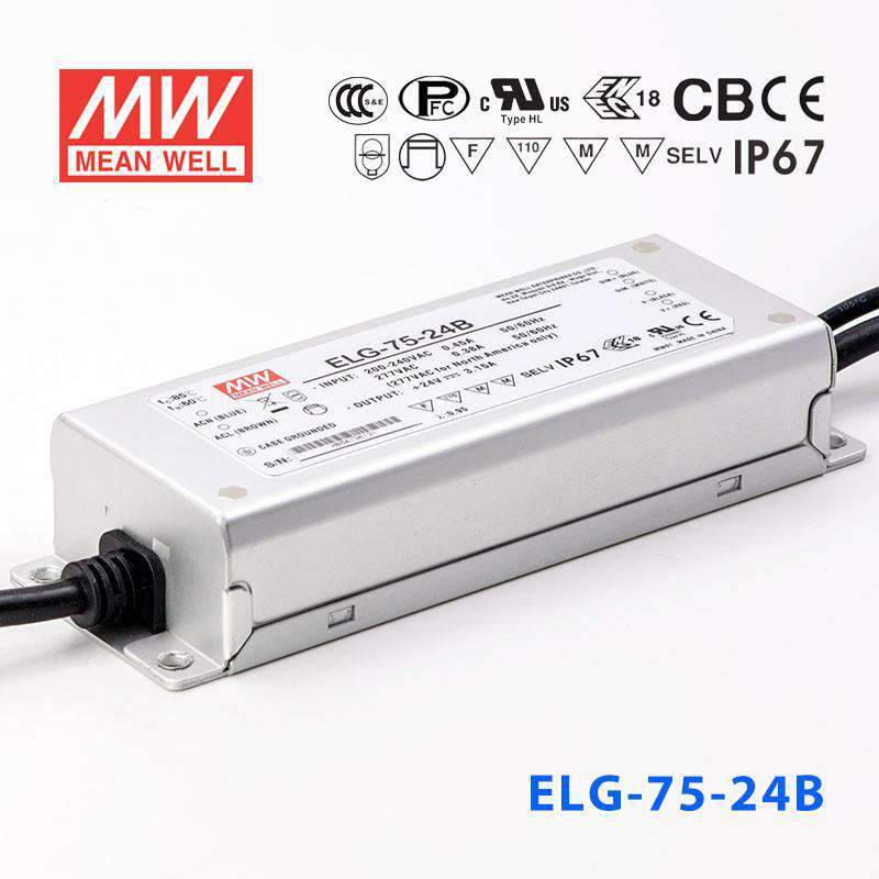 Mean Well ELG-75-24B Power Supply 75W 24V - Dimmable