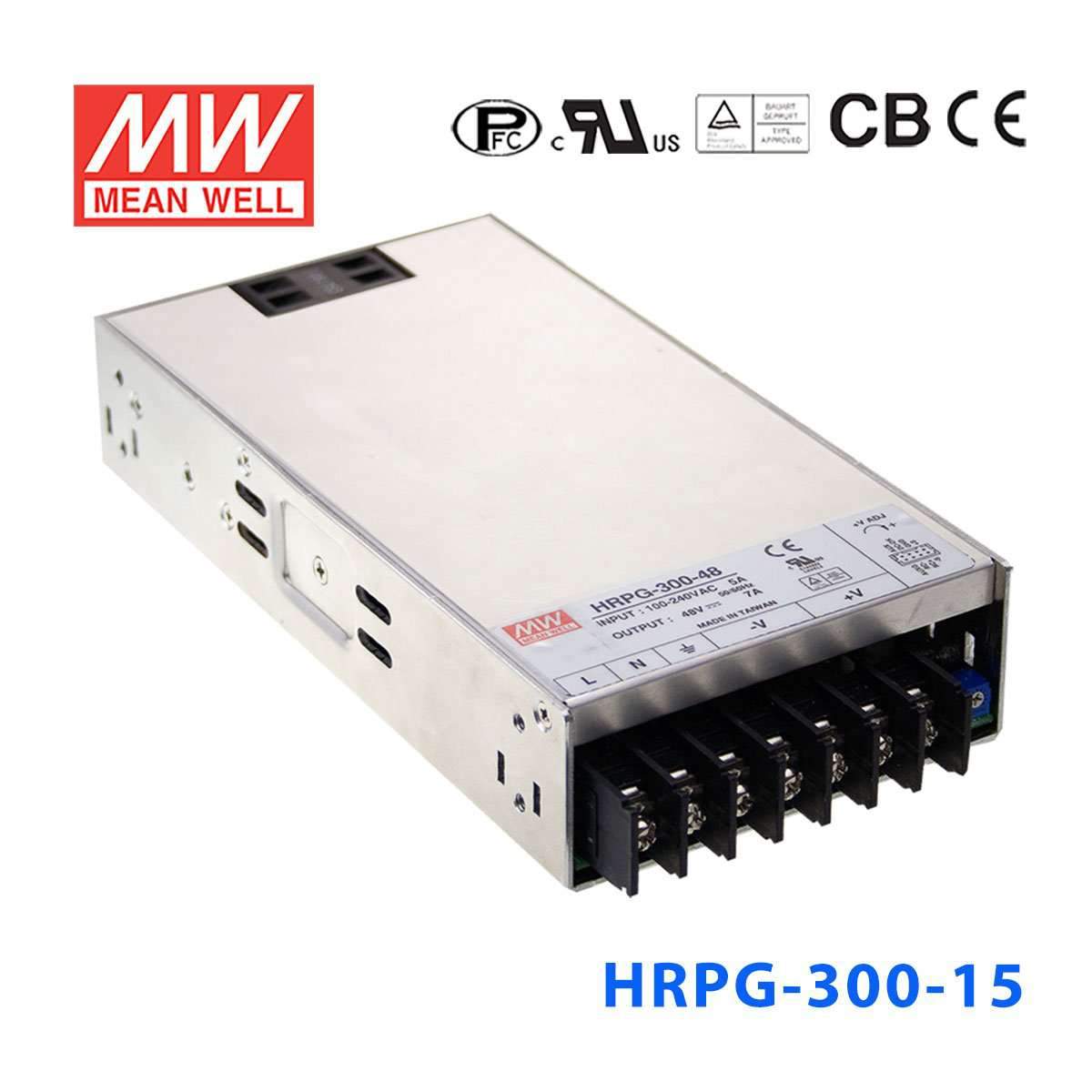 Mean Well HRPG-300-15 Power Supply 330W 15V 22A