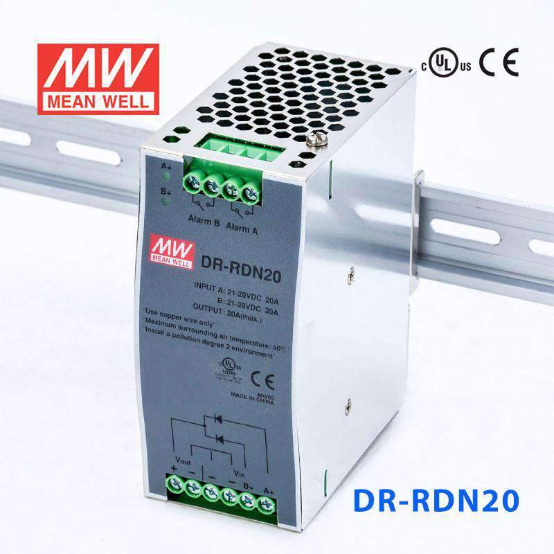 Mean Well DR-RDN20 Redundancy Module Power Supply - DIN Rail