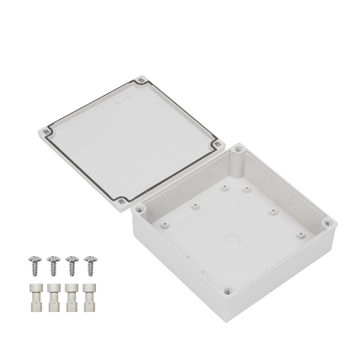 Boxco M-Series 5.12 x 7.09 x 2.36 Inches(130 x 180 x 60mm) Plastic Enclosure, IP67, IK08, PC, Grey Cover, Screw Type - PHOTO 3