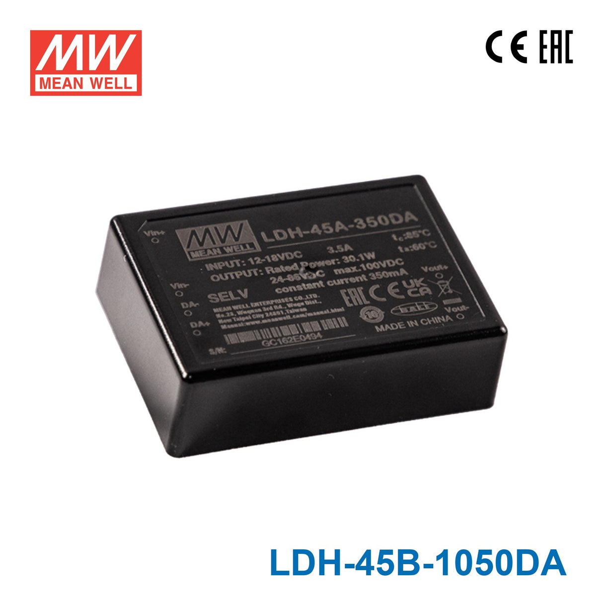 Mean Well LDH-45B-1050DA DC/DC LED Driver CC 1050mA - Step-up