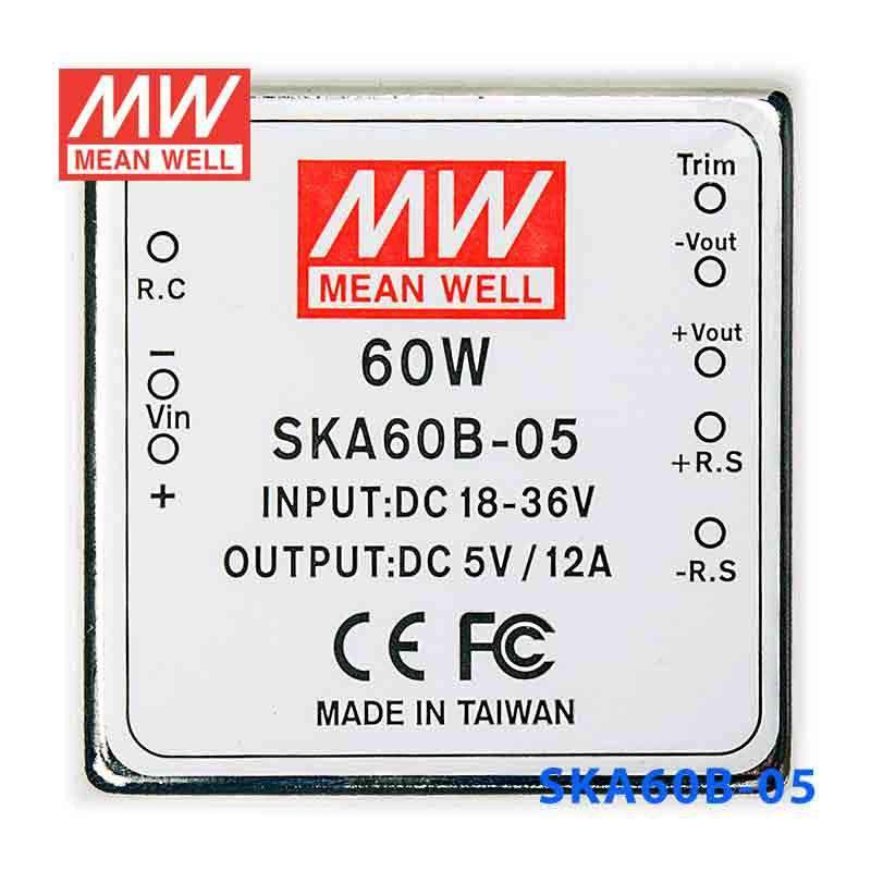 Mean Well SKA60B-05 DC-DC Converter - 60W - 18~36V in 5V out 12A - PHOTO 2
