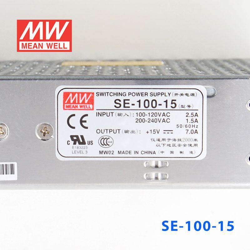 Mean Well SE-100-15 Power Supply 100W 15V 7A - PHOTO 2