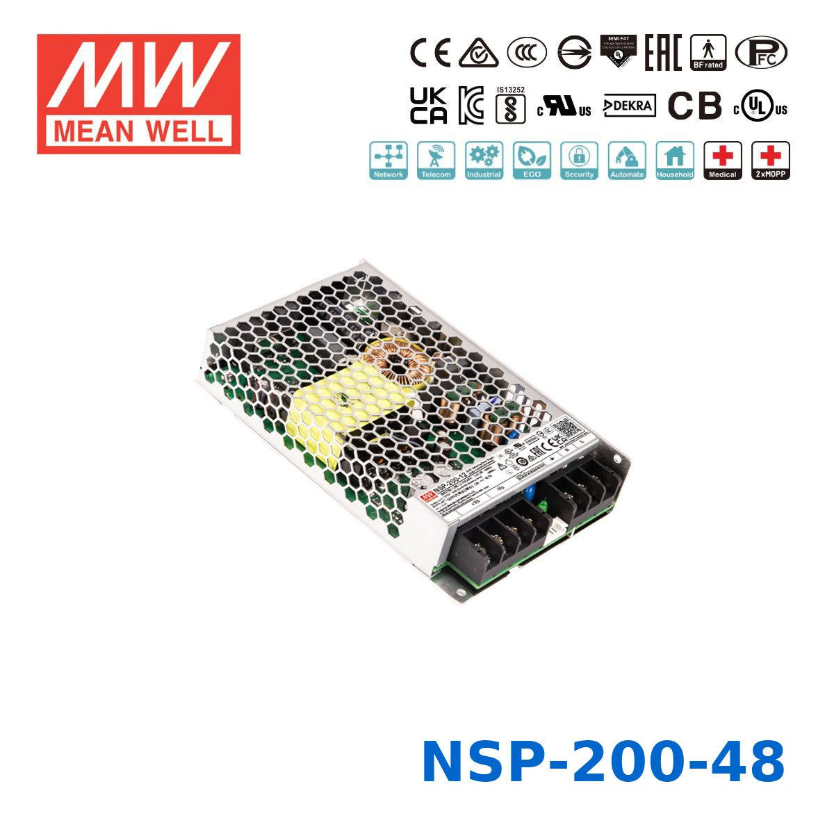 Mean Well 201.6W High Reliable Multi-Industries Power Supply 48V 4.2A
