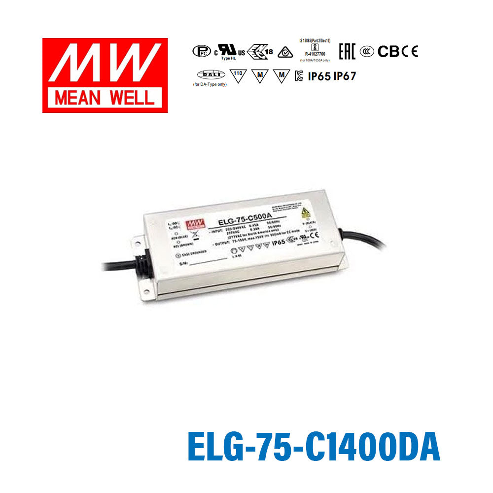 Mean Well ELG-75-C1400DA Power Supply 75W 1400mA - DALI