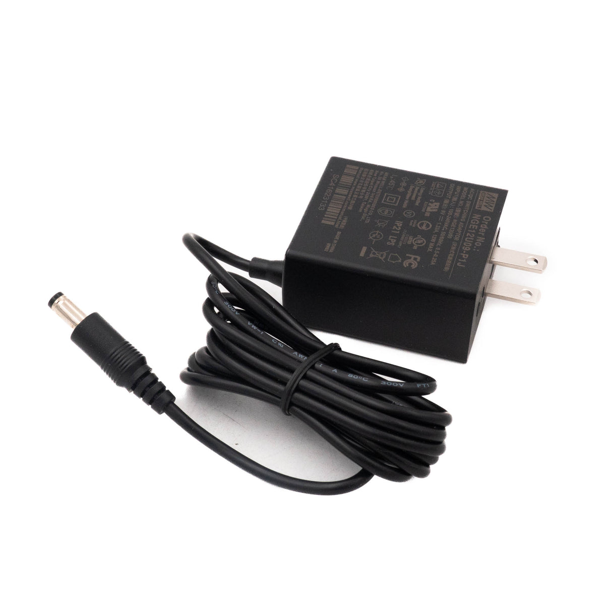 Mean Well NGE12U09-P1J AC-DC Wall-mounted Green Adaptor - US Plug - 12W 9V 1.33A - PHOTO 1