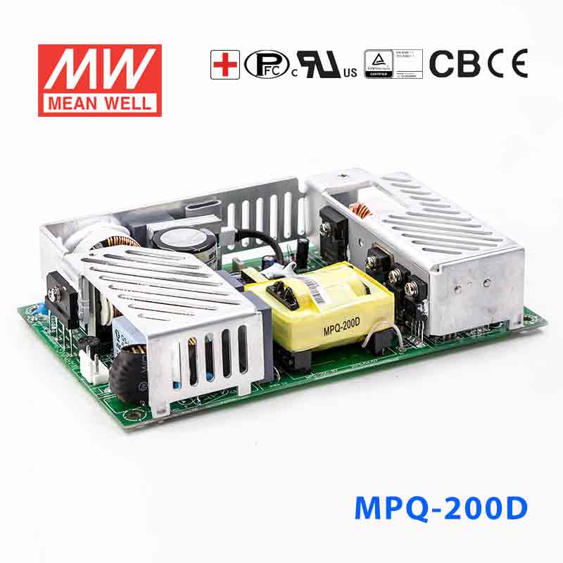 Mean Well MPQ-200B Power Supply 200W 5V 12V -5V -12V 12A
