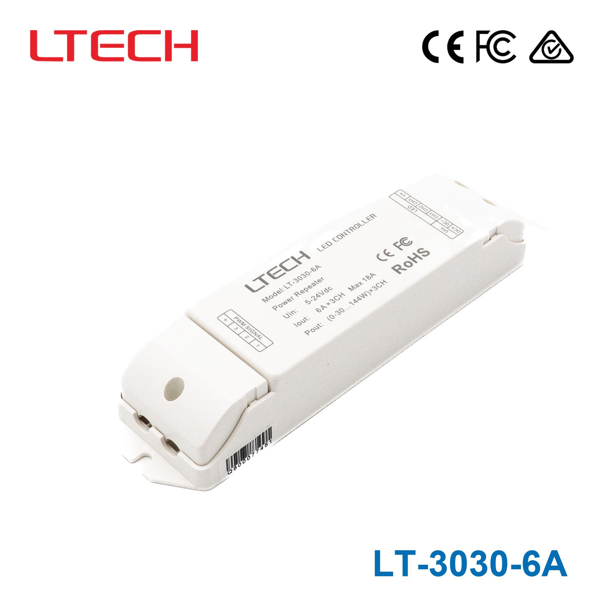 Ltech LT-3030-6A PWM Constant Voltage Repeater - RGB